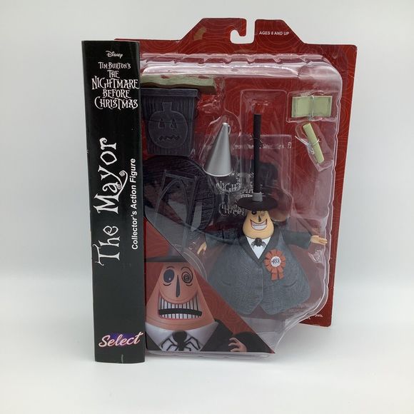 Tim Burtons‎ Nightmare Before Christmas The Mayor Action Figure 2016 New - Picture 1 of 5